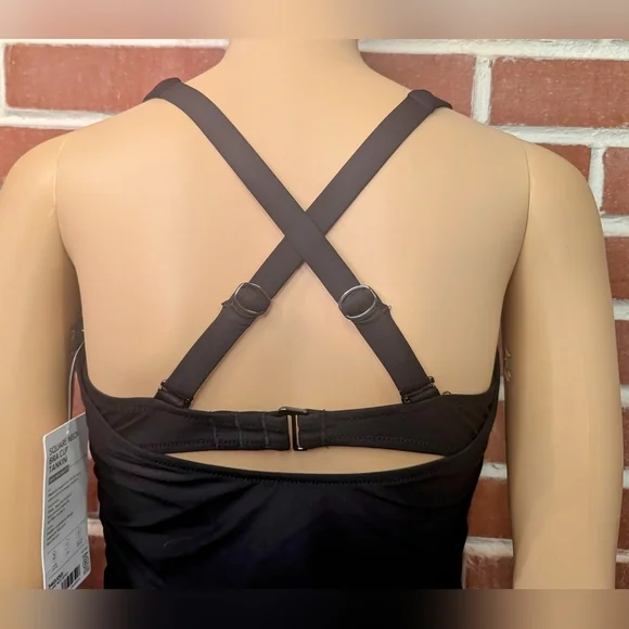 NWT Athleta Square Neck Bra Cup Tankini 34D/DD with Full Bikini Bottom Size M - Picture 8 of 15